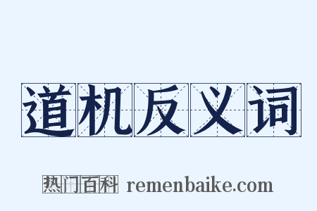 道机反义词是什么意思的图片